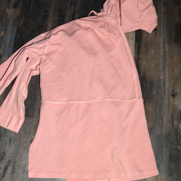 Free People pink hooded cardigan / sweatshirt - Picture 9 of 11